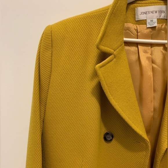 Vintage Jones New York 100%  Wool Double Breasted Jacket Size 16 - Picture 6 of 11